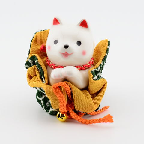 Yakushigama Begging Shiba Inu in Fortune Pouch