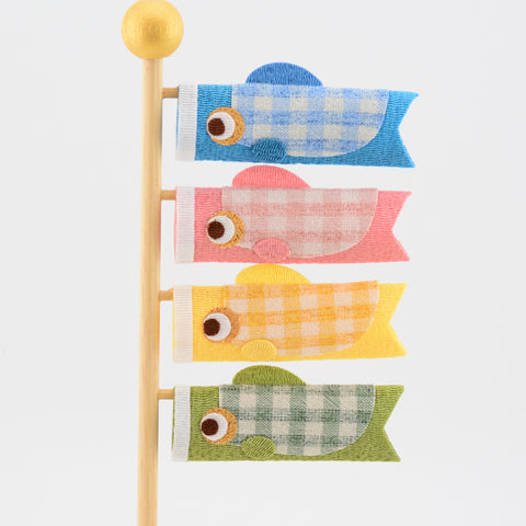 Japanese Tabletop Fabric Koinobori Carp Streamers