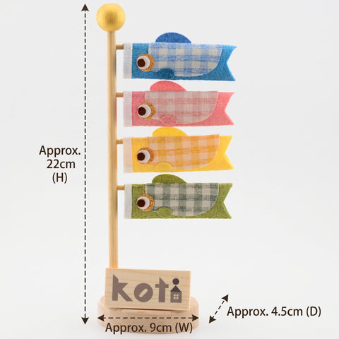 Japanese Tabletop Fabric Koinobori Carp Streamers